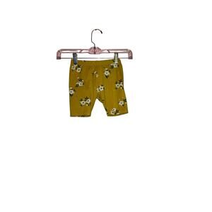 ☀️Young hearts yellow dainty floral bike shorts size 5